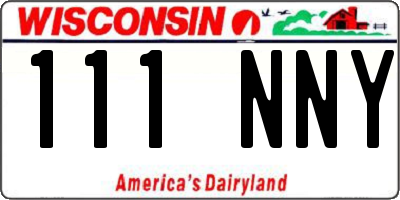 WI license plate 111NNY
