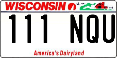 WI license plate 111NQU