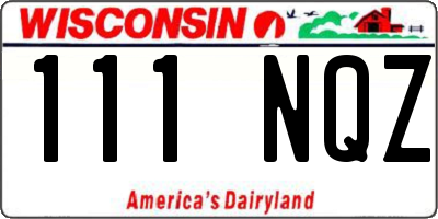 WI license plate 111NQZ