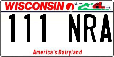 WI license plate 111NRA