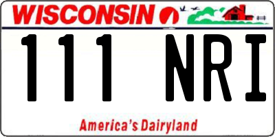 WI license plate 111NRI