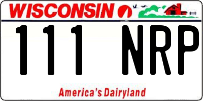 WI license plate 111NRP