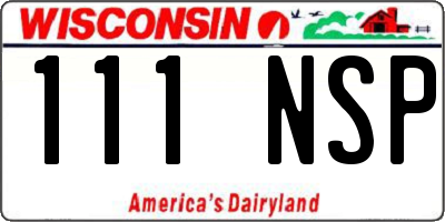 WI license plate 111NSP