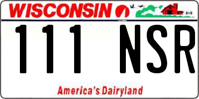 WI license plate 111NSR