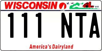 WI license plate 111NTA