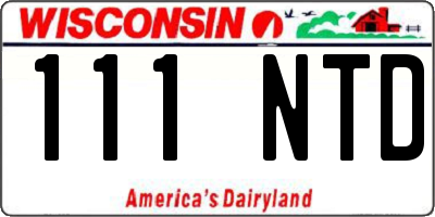 WI license plate 111NTD