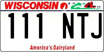WI license plate 111NTJ
