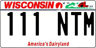 WI license plate 111NTM