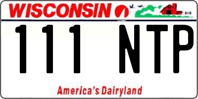 WI license plate 111NTP