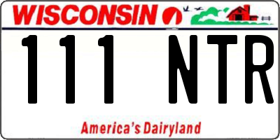 WI license plate 111NTR
