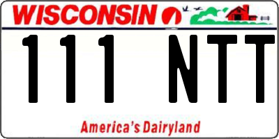 WI license plate 111NTT