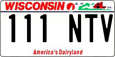 WI license plate 111NTV