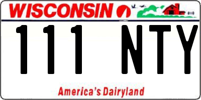 WI license plate 111NTY