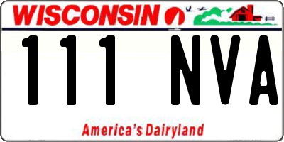 WI license plate 111NVA