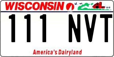 WI license plate 111NVT