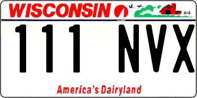 WI license plate 111NVX