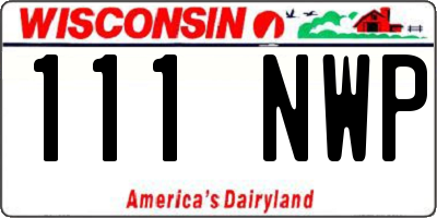 WI license plate 111NWP