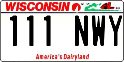 WI license plate 111NWY