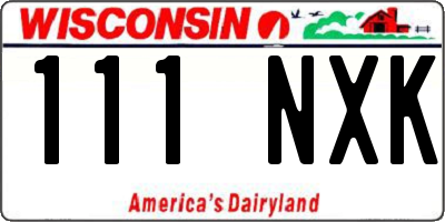 WI license plate 111NXK