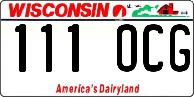 WI license plate 111OCG