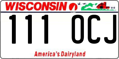 WI license plate 111OCJ