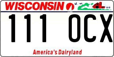 WI license plate 111OCX
