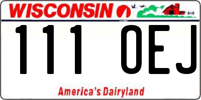 WI license plate 111OEJ