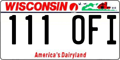 WI license plate 111OFI