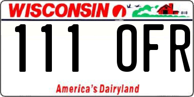 WI license plate 111OFR