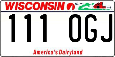 WI license plate 111OGJ