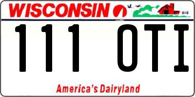 WI license plate 111OTI