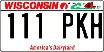 WI license plate 111PKH