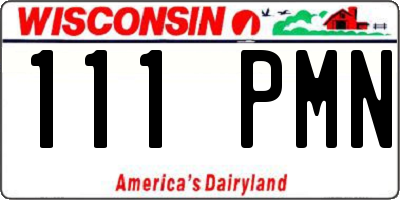 WI license plate 111PMN