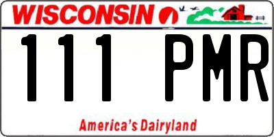 WI license plate 111PMR