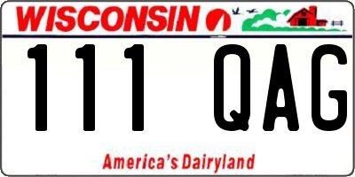 WI license plate 111QAG