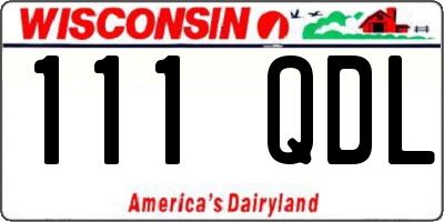 WI license plate 111QDL