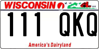 WI license plate 111QKQ