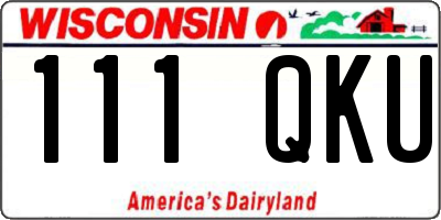 WI license plate 111QKU