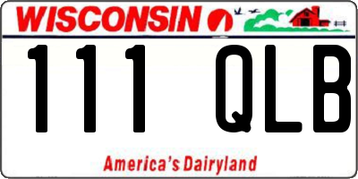WI license plate 111QLB