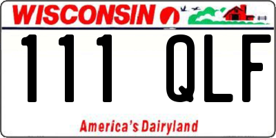 WI license plate 111QLF