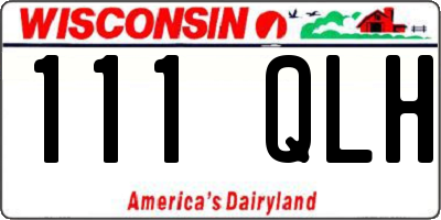 WI license plate 111QLH