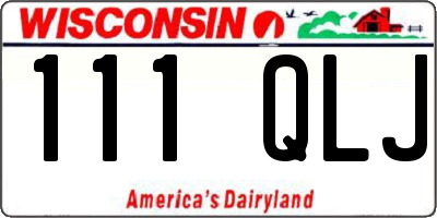 WI license plate 111QLJ