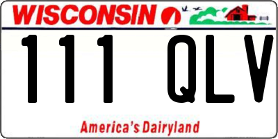 WI license plate 111QLV