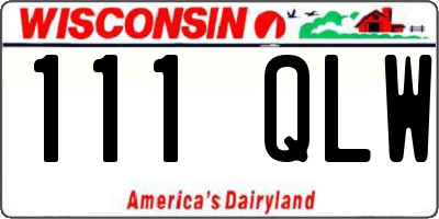 WI license plate 111QLW
