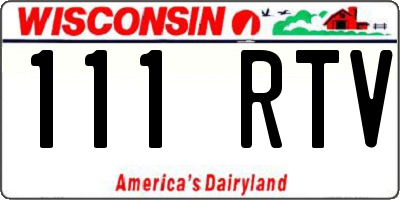 WI license plate 111RTV