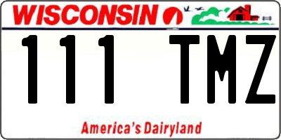 WI license plate 111TMZ