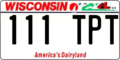WI license plate 111TPT