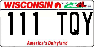 WI license plate 111TQY