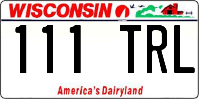WI license plate 111TRL