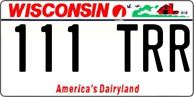 WI license plate 111TRR